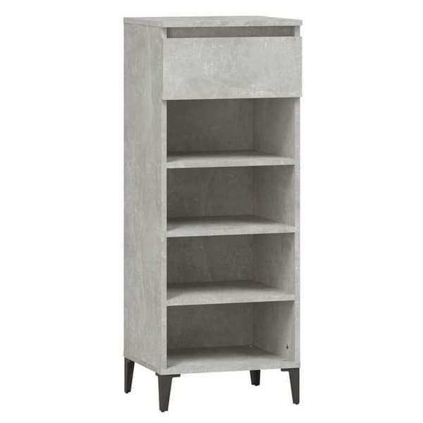 Maison Exclusive - Skohylde Grå beton 40x36x105 cm Ingeniørtræ