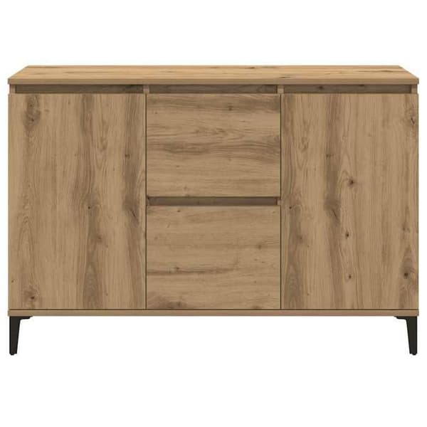 Maison Exclusive - Buffet i egetræ, håndlavet 102x35x70 cm, ingeniørtræ