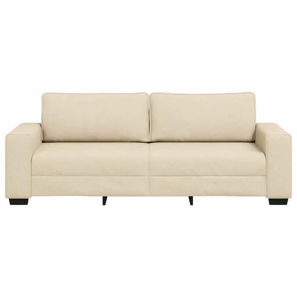 Maison Exclusive - Soffa 3 platser crème 220x77x82 cm i tyg