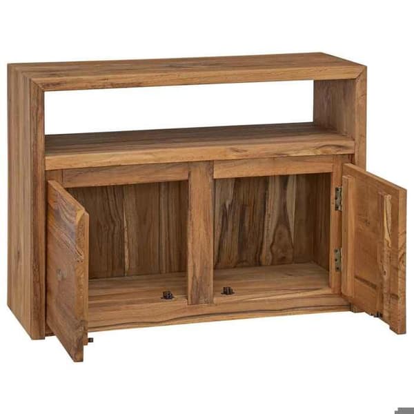 Buffet - Eksklusiv Hus - Massiv Teak - 2 døre & åben sektion - 80 x 30 x 60 cm