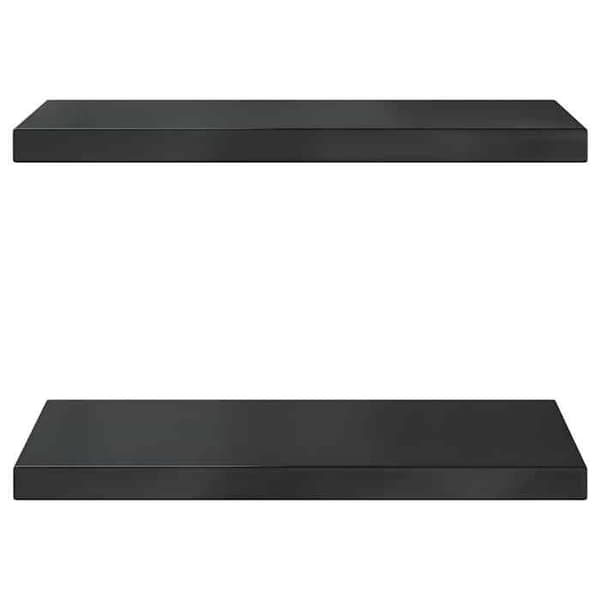 Maison Exclusive - Væghylder 2 stk 50x30 cm sort rustfrit stål Svart