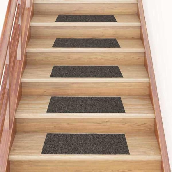 Maison Exclusive - Självhäftande trappmattor 15 stycken 60 x 25 cm Antracit Rektangulär