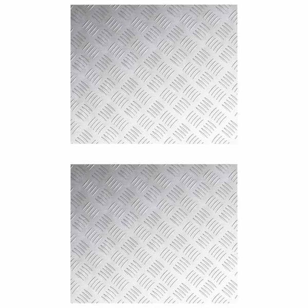 Maison Exclusive - Nez de marche 2 stk 60 x 50 cm Sølv Aluminium Rektangulær