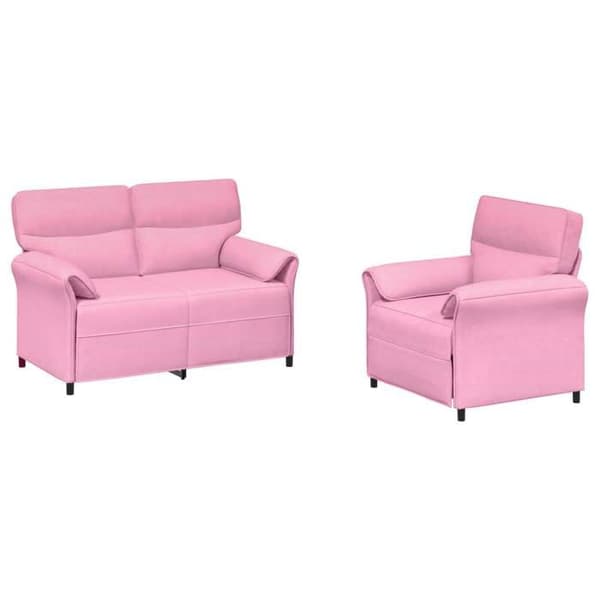 Maison Exclusive - Sæt af 2 sofaer i rosa stof
