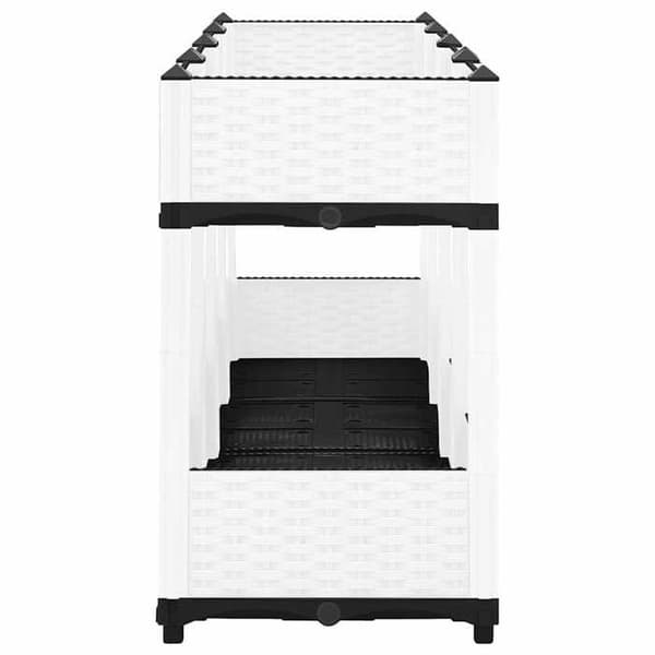 Maison Exclusive - Hævet seng 160x40x71 cm Polypropylen Vit