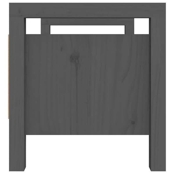 Maison Exclusive - Harmaa eteispankki 80x40x43 cm Massiivipine