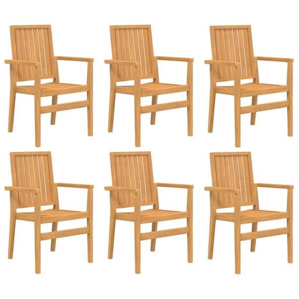 Maison Exclusive - Trädgårdsset 7 delar i massivt teakträ