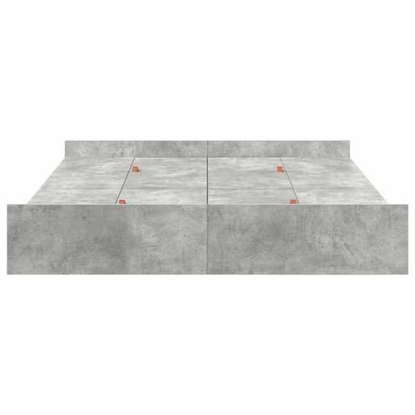 Maison Exclusive - Sengestel med opbevaring og skuffe Grå beton 150 x 200 cm