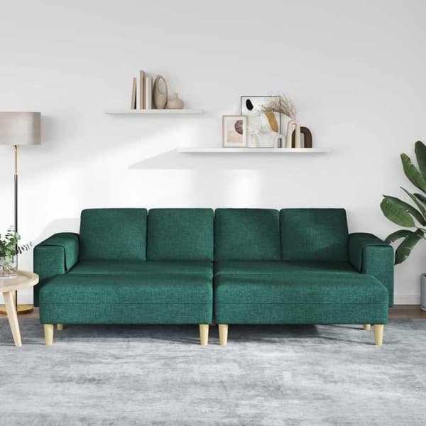 Maison Exclusive - 3 osan olohuoneen sohva tummanvihreä polyesteri