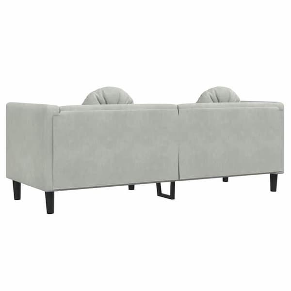 Maison Exclusive - Sofa med puder 3 pladser lys grå velour
