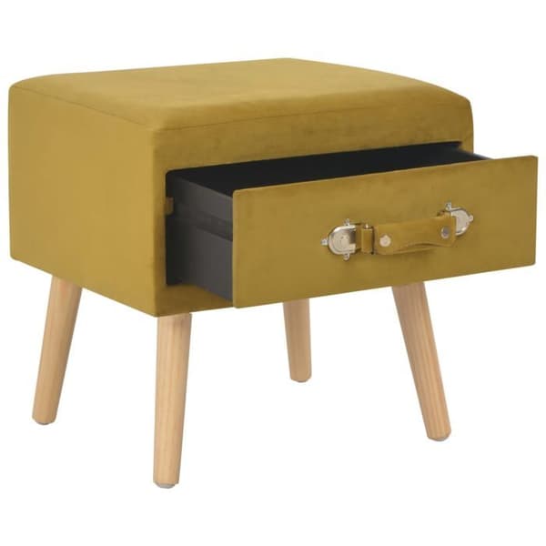 Maison Exclusive - Sängbord 2 st Senap 40x35x40 cm Sammet Senap