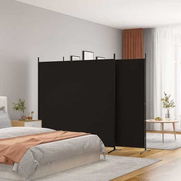 Maison Exclusive - Skillevæg 3 paneler Sort 525x180 cm Stof