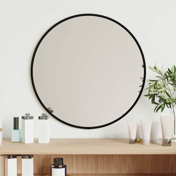 Maison Exclusive - Musta seinäpeili Ø 40 cm Pyöreä