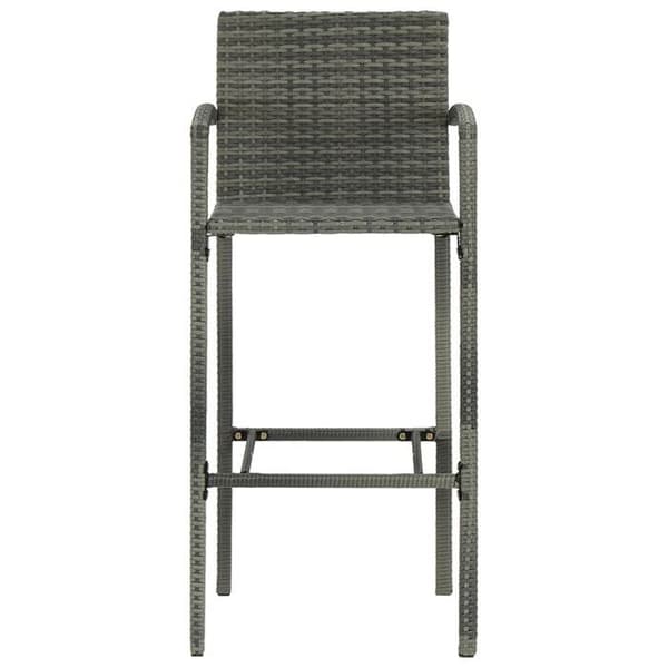Maison Exclusive - Barstolar set om 4 grå vävd resin grå