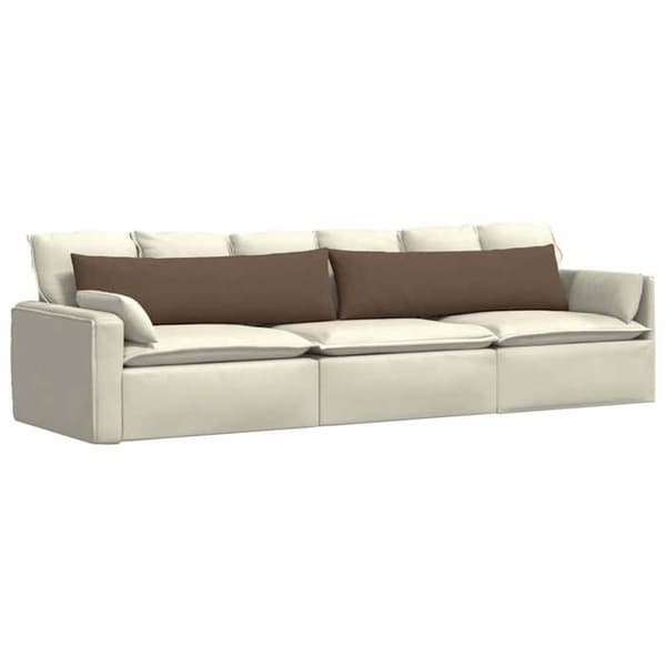 Soffkuddar - EXKLUSIVT HEM - 145 x 40 cm (set om 2) - Brun - Dragkedjeöverdrag - Polyesterfyllning brun