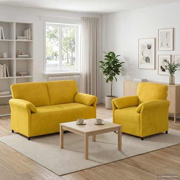 Maison Exclusive - Sæt af 2 Sofaer i Gul Velour