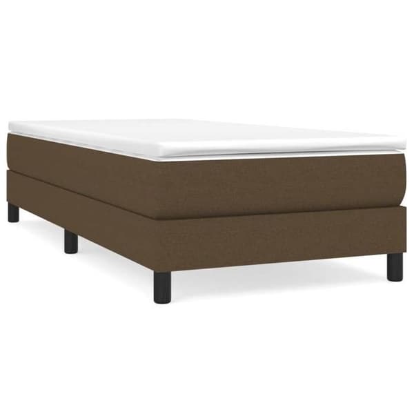 Maison Exclusive - Sänggavel med lameller och mörkbrun madrass 90x190 cm