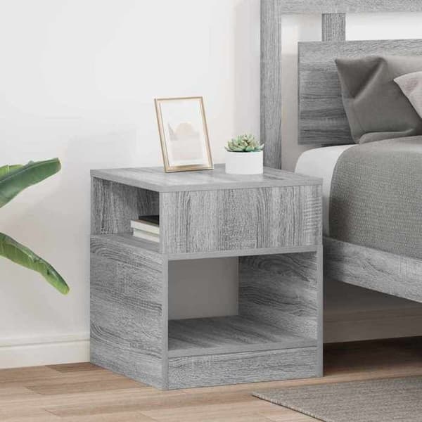 Maison Exclusive - Lisäpöytä 2 kpl Harmaa Sonoma 40,5 x 40 x 45 cm
