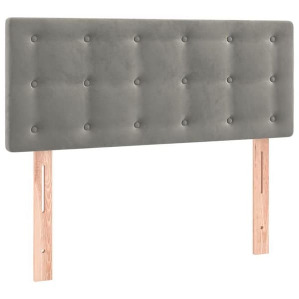 Maison Exclusive - LED-päätyharso Vaaleanharmaa 80x5x78/88 cm Sametti ljusgrått