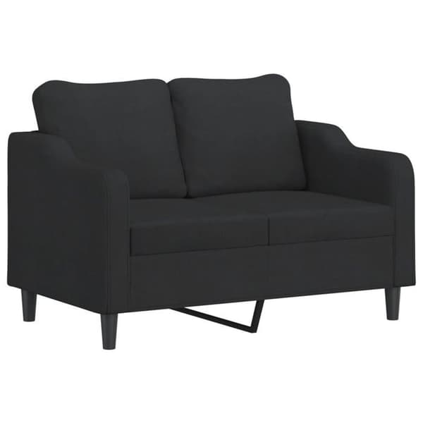 Maison Exclusive - 2 kpl sohvasetti mustilla kankaalla tyynyillä Svart