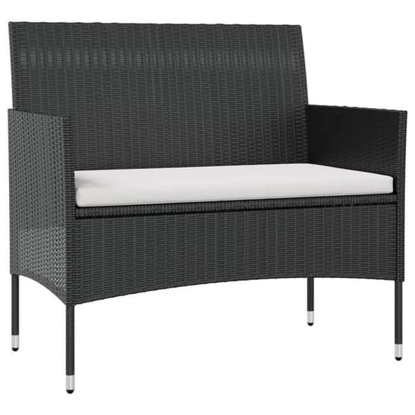 Maison Exclusive - Trädgårdsmöbler 16 delar med kuddar, flätad resin, svart