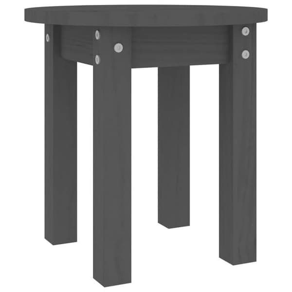Maison Exclusive - Matala pöytä Harmaa Ø 35x35 cm Massiivipuuta Grå