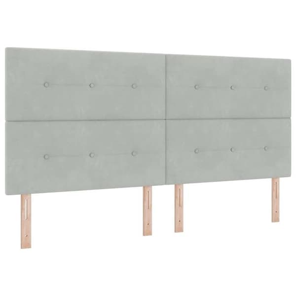 Maison Exclusive - Vaaleanharmaa pääty 200 cm Sametti Ljusgrått