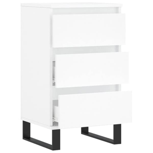 Maison Exclusive - Vit buffé 40x35x70 cm i ingenjörsträ