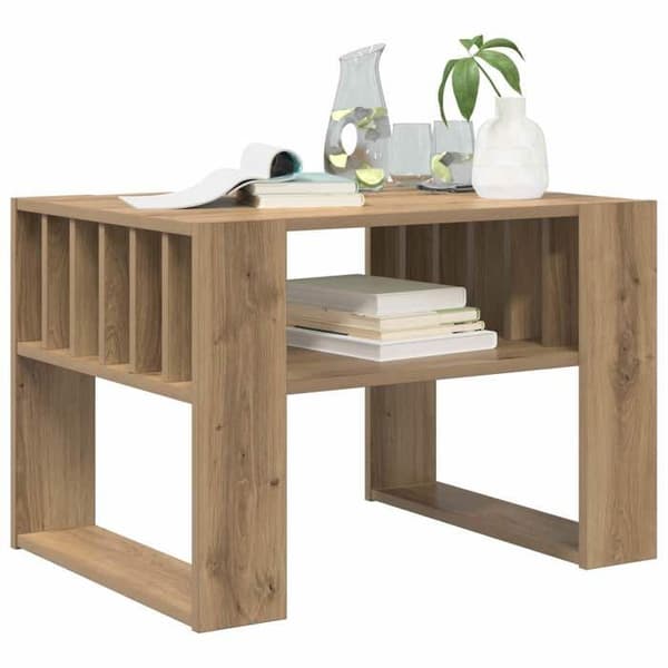 Bord - EKSKLUSIV HUS - 66 x 49,5 x 45 cm - Ingeniørtræ - Indbyggede hylder - Rektangulær