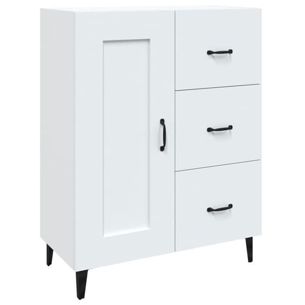 Maison Exclusive - Buffet Hvid 69,5x34x90 cm Ingeniørtræ