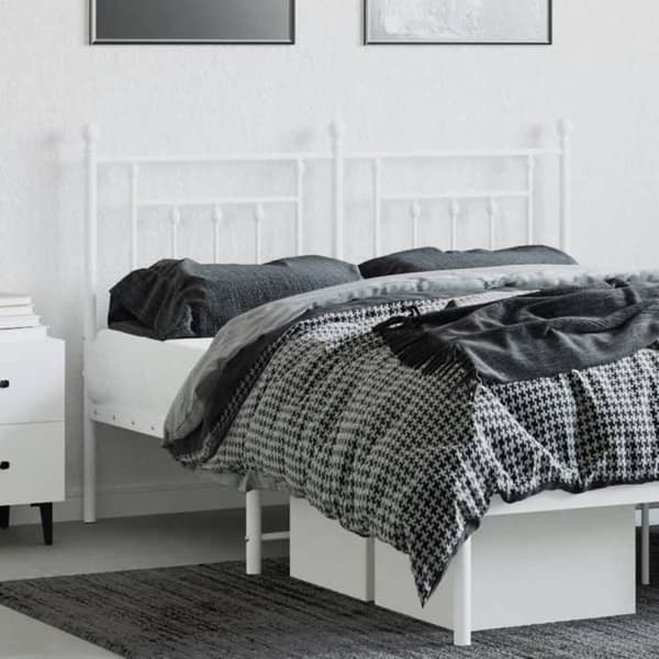 Maison Exclusive - Erstatnings hovedgærde metal hvid 150 cm