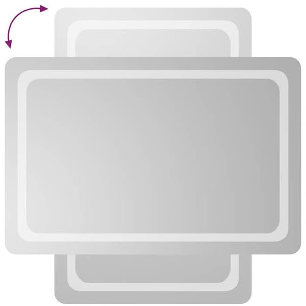 Maison Exclusive - LED-badrumsspegel 60x90 cm