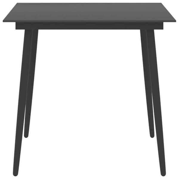 Maison Exclusive - 5-osainen musta puutarhakalustesarja