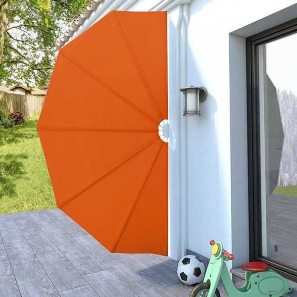 Maison Exclusive - Fällbart sidotak för terrass Terrakotta 160 cm