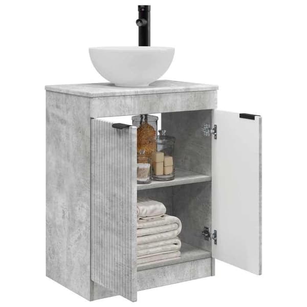 Maison Exclusive - Badeværelsesmøbel med vask Grå beton 54 x 35 x 83 cm
