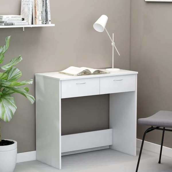 Kontor - EKSKLUSIV HUS - 80x40x75 cm - Hvid - Ingeniørtræ - 1 skuffe Vit