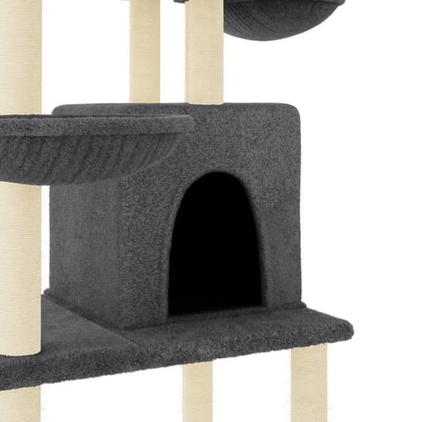 Maison Exclusive - Kattekradse med sisal i mørkegrå 180 cm Mörkgrå