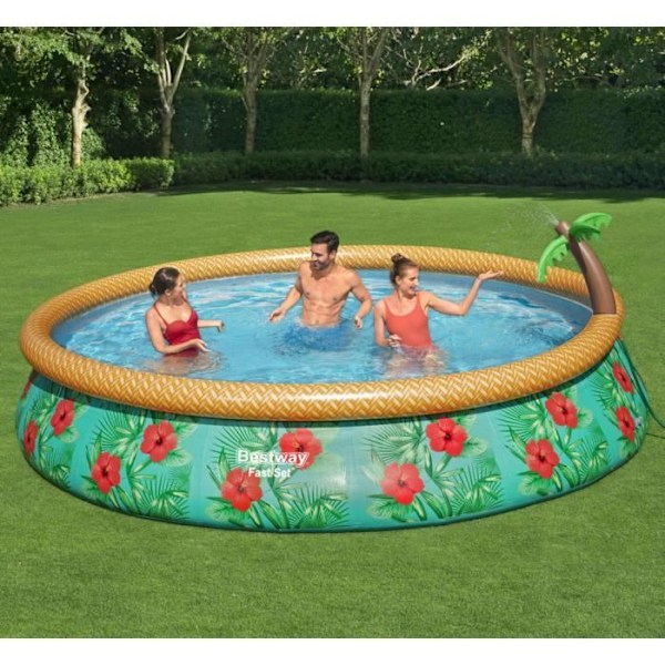 Bestway Paradise Palms uppblåsbara poolset 457x84 cm84 [cm]