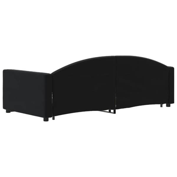 Maison Exclusive - Päivävuode, jossa on vetolaatikot ja alavuode, musta 90x190 cm sametti