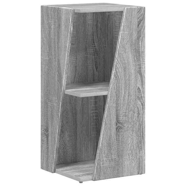 Sidehylde - EKSKLUSIV HUS - 33 x 32 x 70,5 cm - Ingeniørtræ - Grå - Selvstående