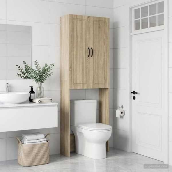 Maison Exclusive - Toilettskabe UTRECHT Eg Sonoma 66 x 25,5 x 190 cm