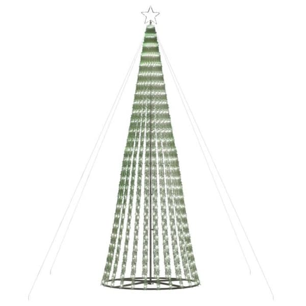 Juletræ - EKSKLUSIV HUS - 688 LED - 300 cm - Kold hvid - 8 lys effekter Grön