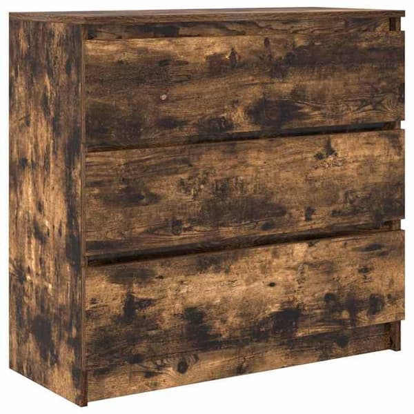 Maison Exclusive - Buffé ek rökig 80x35x76 cm ingenjörsträ Rökt ek