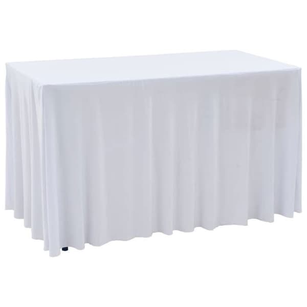 Elastisk dækken - Eksklusivt hjem - Hvid - 243 x 76 x 74 cm - Sæt 2 Vit
