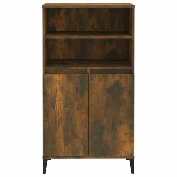 Maison Exclusive - Buffé hög Ek rökig 60x36x110 cm Ingenjörsträ