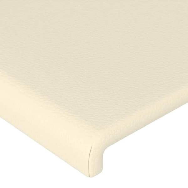 Maison Exclusive - Sänggavel Crème 90x5x118/128 cm Similskinn Grädde