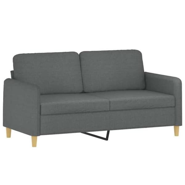 Maison Exclusive - 2-delars soffgrupp med kuddar Mörkgrå Tyg