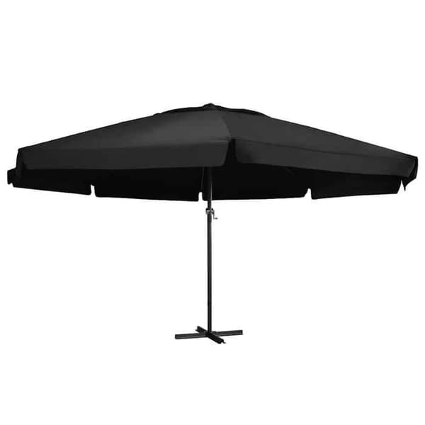 Maison Exclusive - Haveparasol med aluminiumsstang 600 cm sort