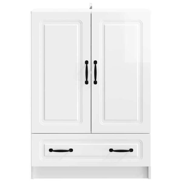 Maison Exclusive - Hvid glans buffet 66 x 34,5 x 92 cm Ingeniørtræ