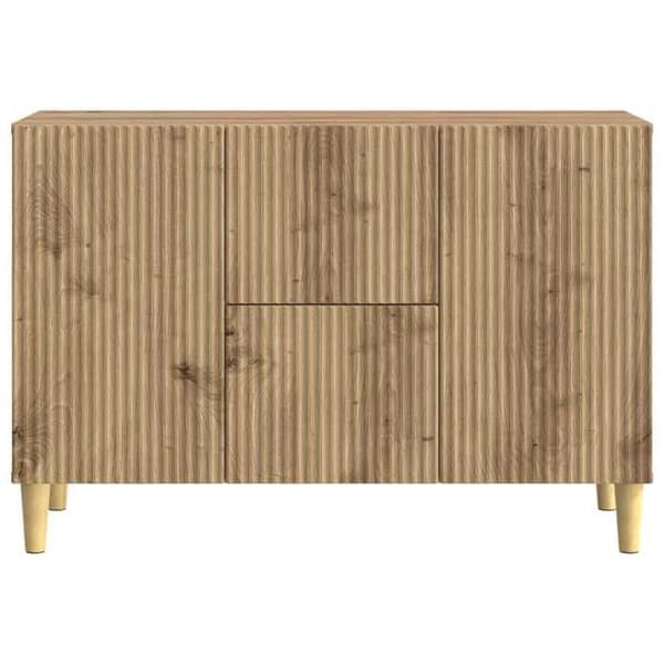 Maison Exclusive - Buffet i håndlavet egetræ 89 x 34,5 x 60 cm Ingeniørtræ